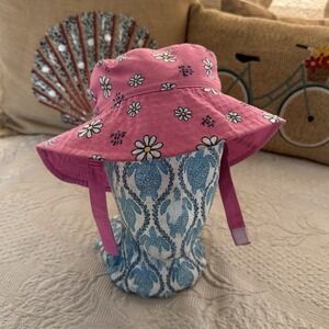 Life is Good Pink‎ Daisy Toddler Bucket Hat Reversible 1-3 years 50cm 19.5"